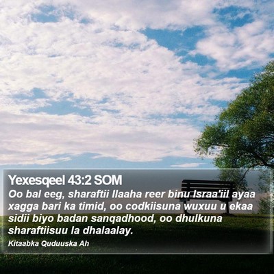 Yexesqeel 43:2 SOM Bible Verse Image