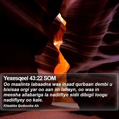 Yexesqeel 43:22 SOM Bible Verse Image