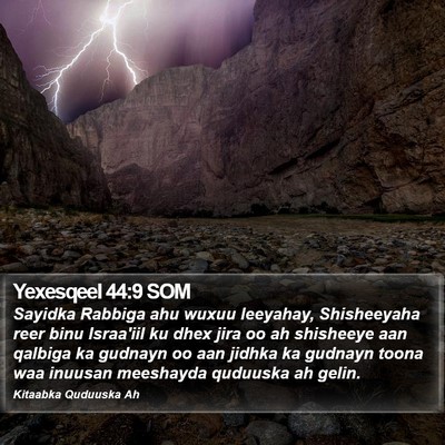 Yexesqeel 44:9 SOM Bible Verse Image
