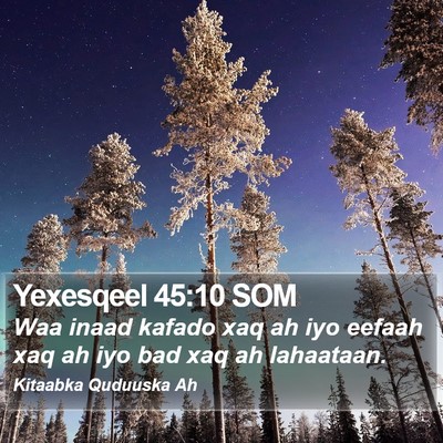 Yexesqeel 45:10 SOM Bible Verse Image