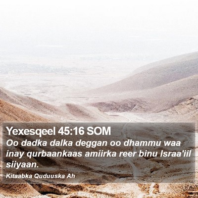 Yexesqeel 45:16 SOM Bible Verse Image
