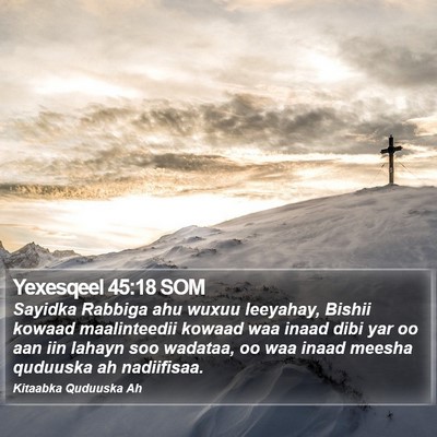 Yexesqeel 45:18 SOM Bible Verse Image