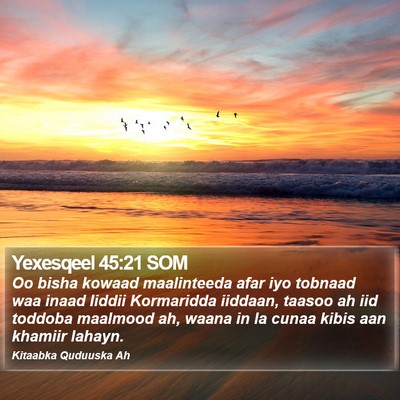 Yexesqeel 45:21 SOM Bible Verse Image
