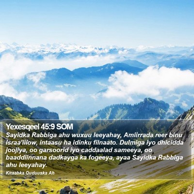 Yexesqeel 45:9 SOM Bible Verse Image