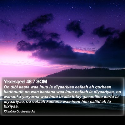 Yexesqeel 46:7 SOM Bible Verse Image
