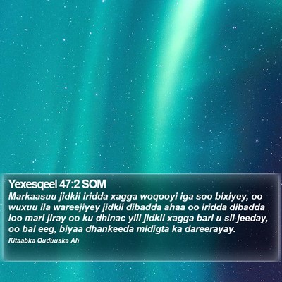 Yexesqeel 47:2 SOM Bible Verse Image