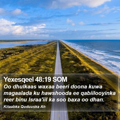 Yexesqeel 48:19 SOM Bible Verse Image