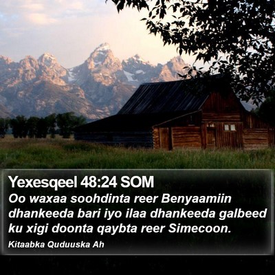 Yexesqeel 48:24 SOM Bible Verse Image