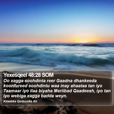 Yexesqeel 48:28 SOM Bible Verse Image