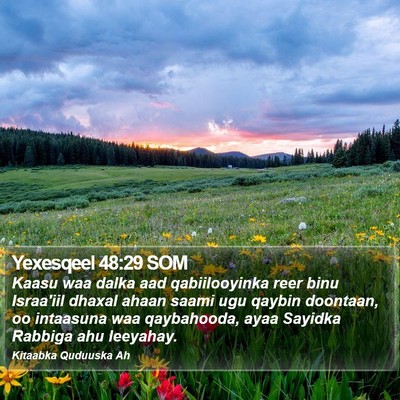 Yexesqeel 48:29 SOM Bible Verse Image