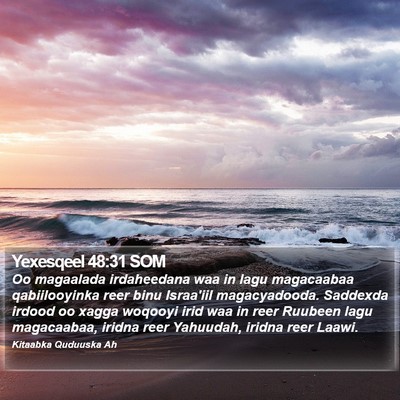 Yexesqeel 48:31 SOM Bible Verse Image