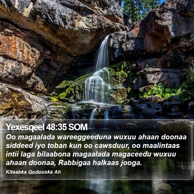 Yexesqeel 48:35 SOM Bible Verse Image
