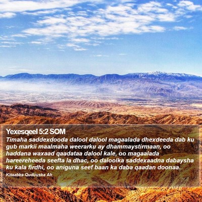 Yexesqeel 5:2 SOM Bible Verse Image
