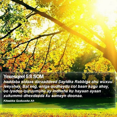 Yexesqeel 5:8 SOM Bible Verse Image