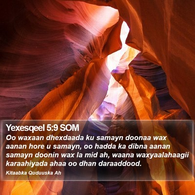 Yexesqeel 5:9 SOM Bible Verse Image