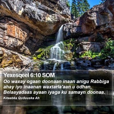 Yexesqeel 6:10 SOM Bible Verse Image