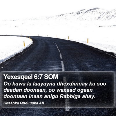 Yexesqeel 6:7 SOM Bible Verse Image