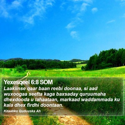 Yexesqeel 6:8 SOM Bible Verse Image