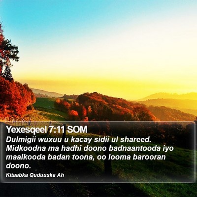 Yexesqeel 7:11 SOM Bible Verse Image