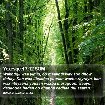 Yexesqeel 7:12 SOM Bible Verse Image