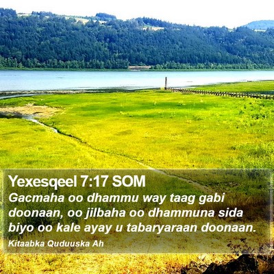 Yexesqeel 7:17 SOM Bible Verse Image