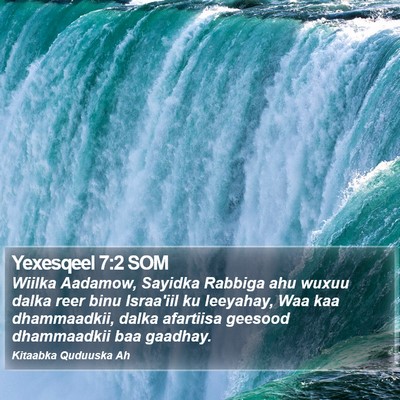 Yexesqeel 7:2 SOM Bible Verse Image
