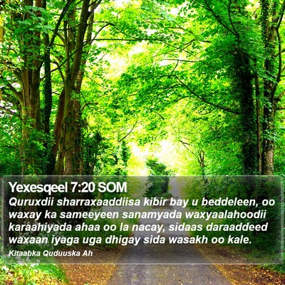 Yexesqeel 7:20 SOM Bible Verse Image