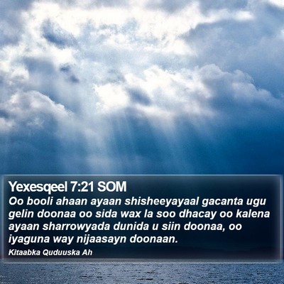 Yexesqeel 7:21 SOM Bible Verse Image