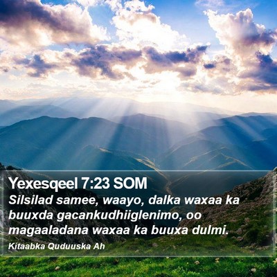 Yexesqeel 7:23 SOM Bible Verse Image