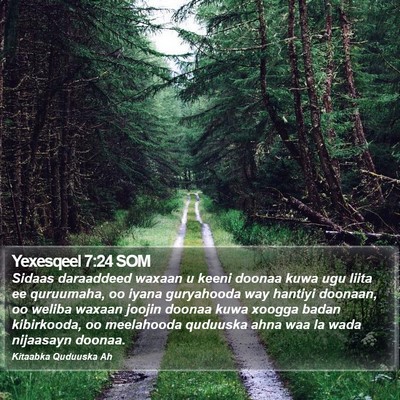 Yexesqeel 7:24 SOM Bible Verse Image