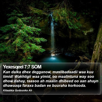 Yexesqeel 7:7 SOM Bible Verse Image