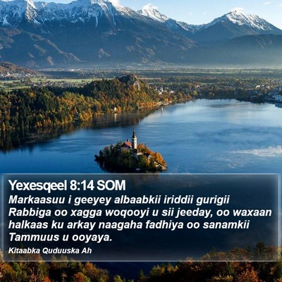Yexesqeel 8:14 SOM Bible Verse Image
