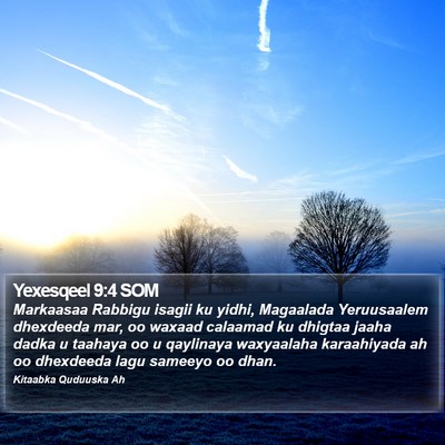 Yexesqeel 9:4 SOM Bible Verse Image