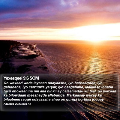 Yexesqeel 9:6 SOM Bible Verse Image