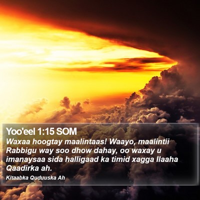 Yoo'eel 1:15 SOM Bible Verse Image
