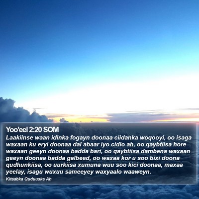 Yoo'eel 2:20 SOM Bible Verse Image