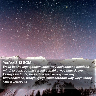 Yoo'eel 3:13 SOM Bible Verse Image
