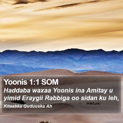 Yoonis 1:1 SOM Bible Verse Image
