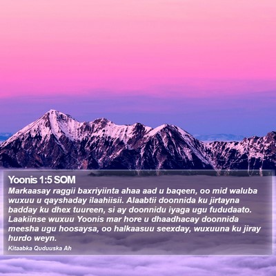 Yoonis 1:5 SOM Bible Verse Image
