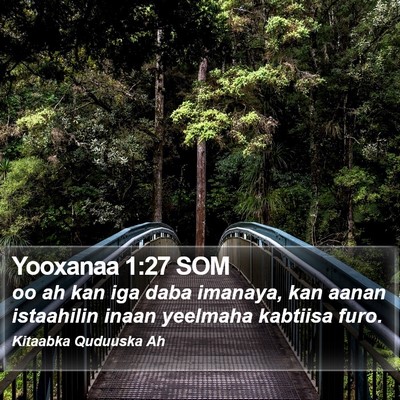 Yooxanaa 1:27 SOM Bible Verse Image