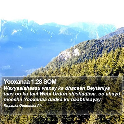 Yooxanaa 1:28 SOM Bible Verse Image