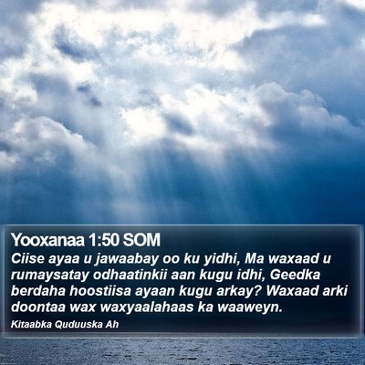 Yooxanaa 1:50 SOM Bible Verse Image