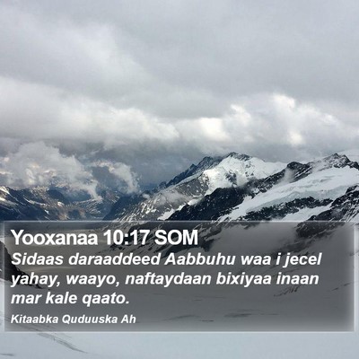 Yooxanaa 10:17 SOM Bible Verse Image