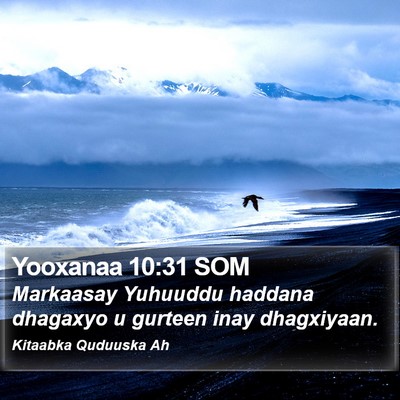 Yooxanaa 10:31 SOM Bible Verse Image