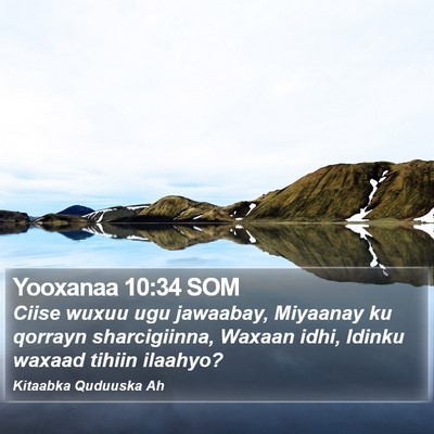 Yooxanaa 10:34 SOM Bible Verse Image