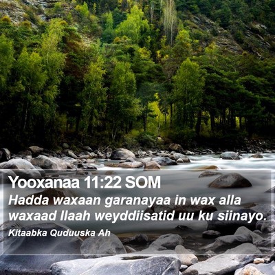 Yooxanaa 11:22 SOM Bible Verse Image