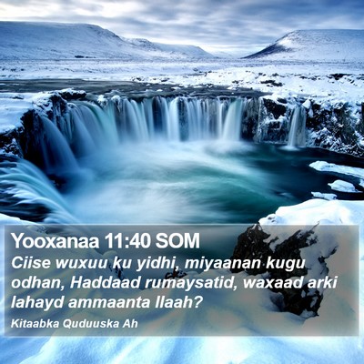 Yooxanaa 11:40 SOM Bible Verse Image