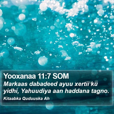 Yooxanaa 11:7 SOM Bible Verse Image