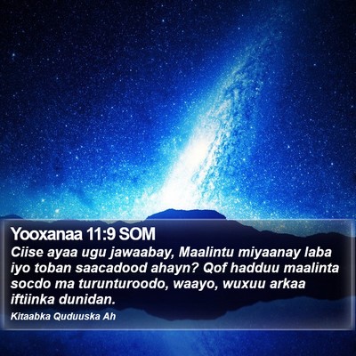 Yooxanaa 11:9 SOM Bible Verse Image