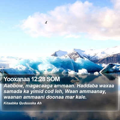 Yooxanaa 12:28 SOM Bible Verse Image
